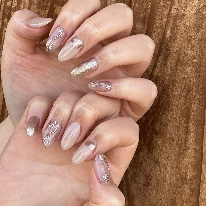 オフィスにも きれいめシアーネイル オフィスにも きれいめシアーネイル